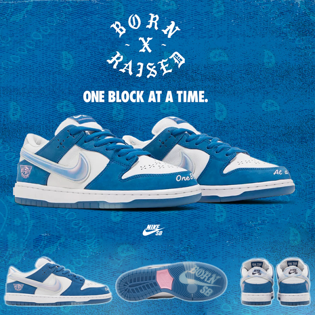 🔥 人氣爆款強勢回歸｜Born x Raised × Nike SB Dunk Low “One Block at a Time” 現貨三折發售