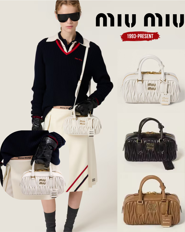 Miu Miu アルカディ マテラッセレザー バッグ