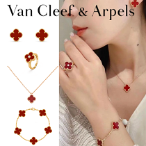 Van Cleef &Arpels 梵克雅寶四葉草紅玉髓全套系列