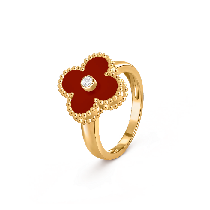 Van Cleef &Arpels 梵克雅寶四葉草紅玉髓全套系列