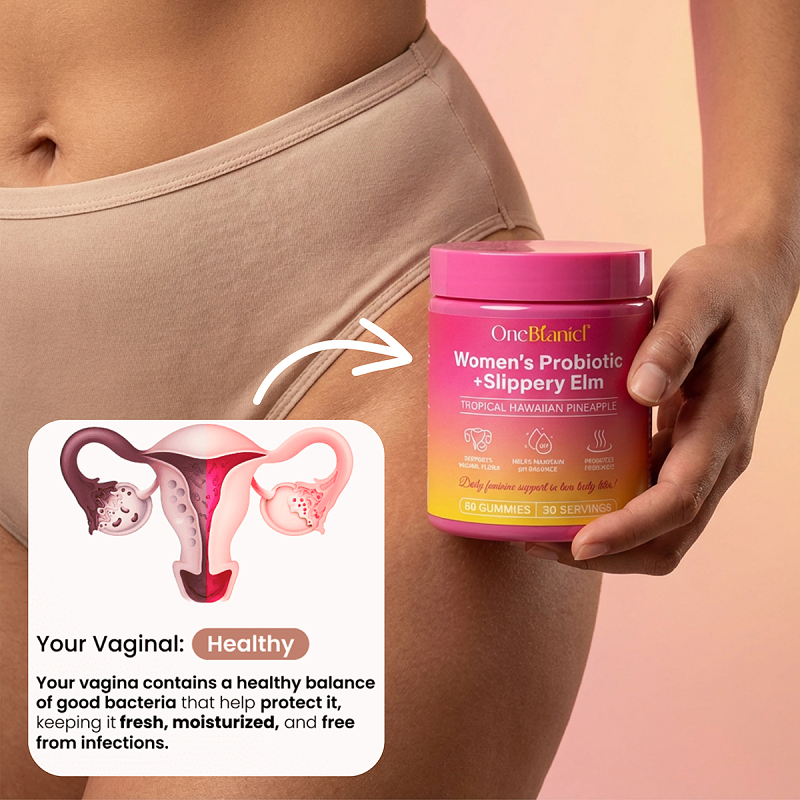Women’s Probiotic + Slippery Elm – probiotic dietary supplement in gummy form