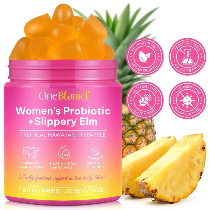 Women’s Probiotic + Slippery Elm – probiotic dietary supplement in gummy form