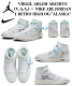 💓今年最も期待されたコラボレーション★大人気の5月27日限定再入荷💥 Virgil Abloh Archive (V.A.A.) × Nike Air Jordan 1 Retro High OG  Alaska ★ 限定100足、半額、在庫限り！お早めにゲット！✔