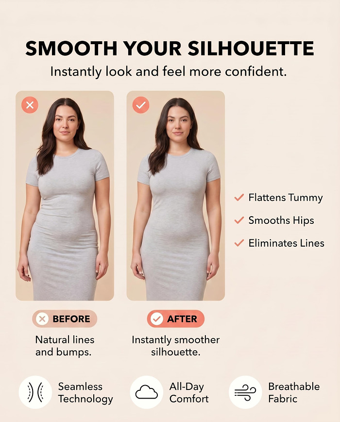High-waisted shaping shorts