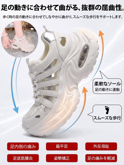 3D網面透氣女士厚底運動鞋，夏日穿著防止異味，保持雙腳乾爽，超輕材質不累腳。