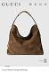 Gucci Beatrix Medium Tote Bag Brown Embossed GG Suede