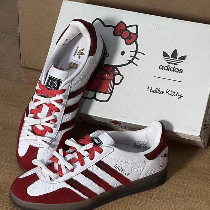 【再入荷】adidas Gazelle Indoor × Hello Kitty 50周年記念モデル II0013｜限定コラボ・全サイズ入荷