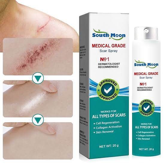 South Moon Medical Grade Scar Spray ,Works For All Types of Scars,Cell Regeneration