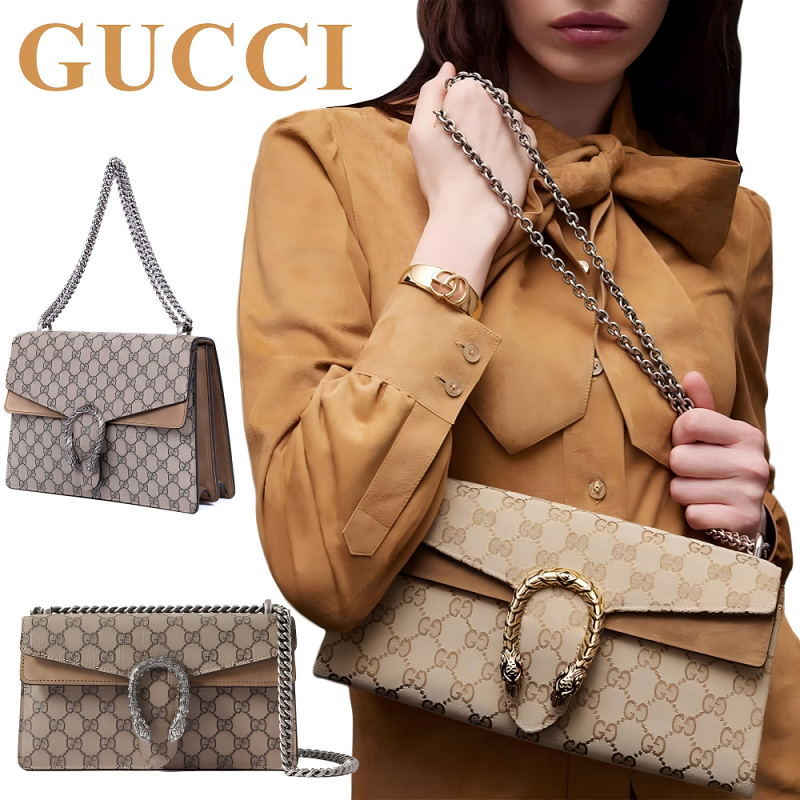 Gucci Dionysus small embellished printed coated-canvas and suede shoulder bag