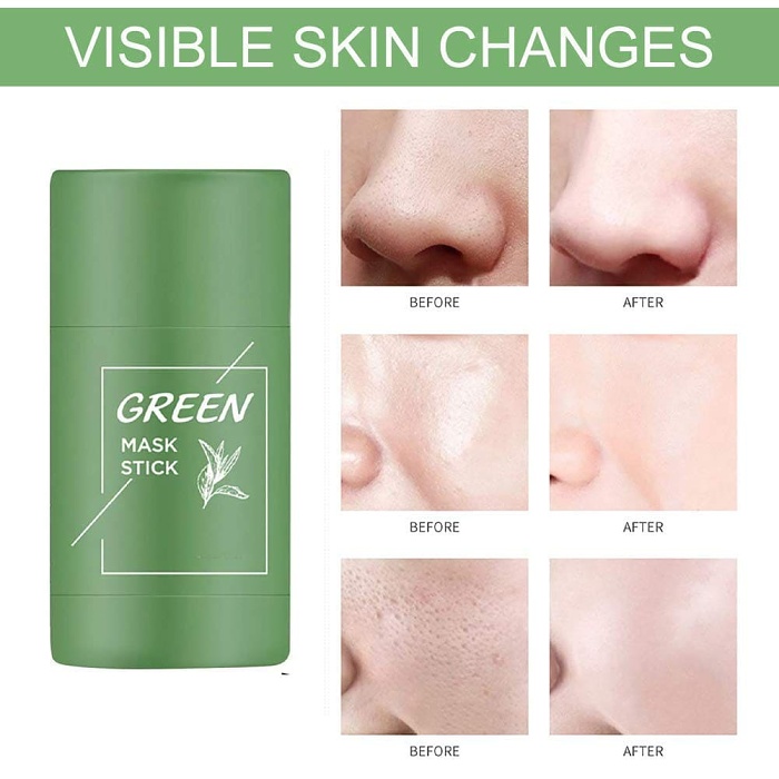 Green Tea Mask Stick, Moisturized face, Deep Clean Clay Facial For All Type Of Skin Women and Men