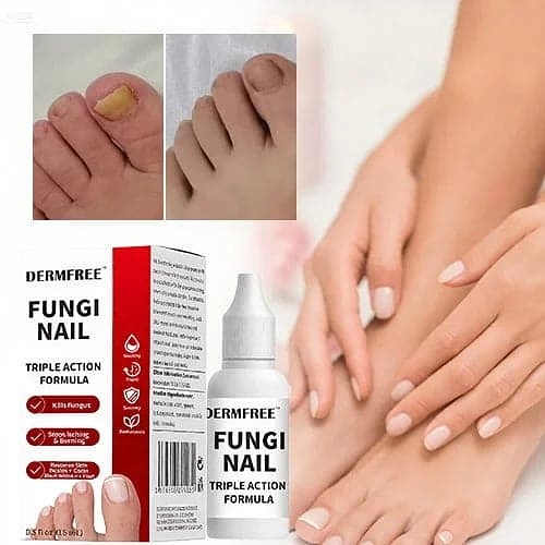 DERMFREE™ FUNGİ NAIL TRIPLE ACTION FORMULA.Toenail Treatment,Gentle Formula, Effectively Improves Nails for a More Beautiful Appearance
