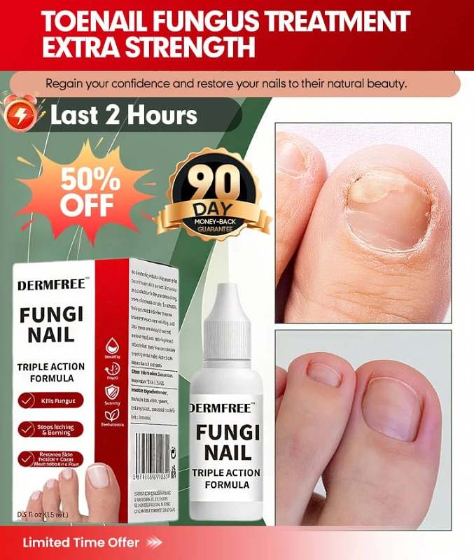 DERMFREE™ FUNGİ NAIL TRIPLE ACTION FORMULA.Toenail Treatment,Gentle Formula, Effectively Improves Nails for a More Beautiful Appearance