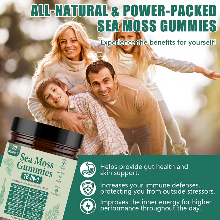 Sea Moss 16-In-1 Gummies - For Blood Pressure Balance & Heart Health