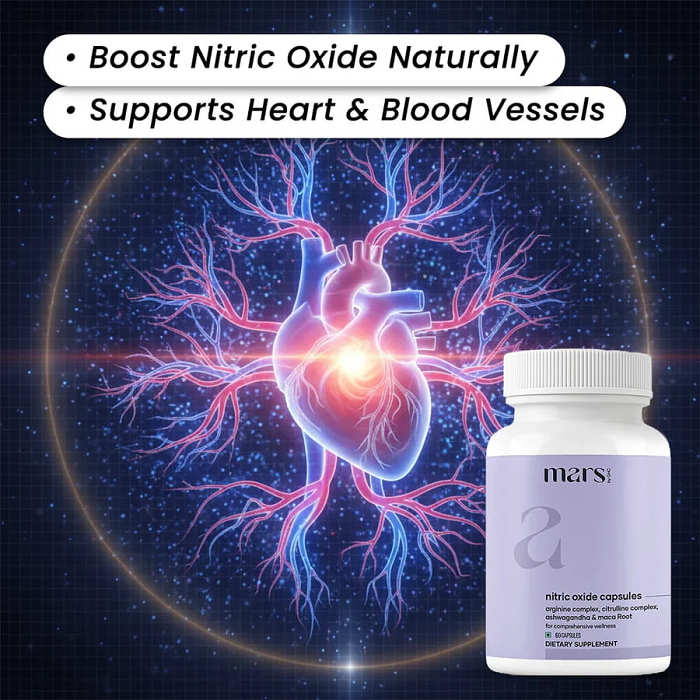 【Buy 1 get 1 free】Mars Nitric Oxide Capsules with L-Arginine, L-Citrulline & Adaptogens – Circulation, Endurance & Recovery Support