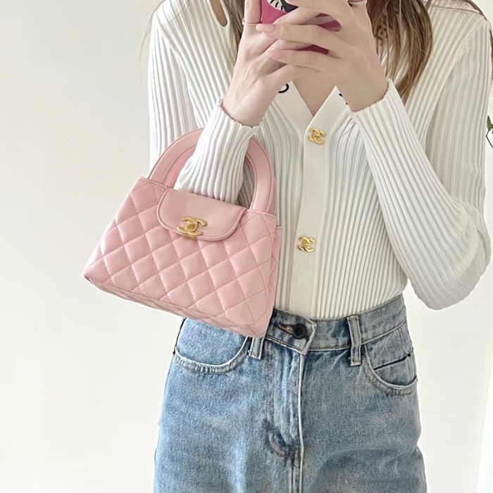 Chanel Kelly Mini Shopping Bag ✨ Mini 23K Shiny Aged Calfskin