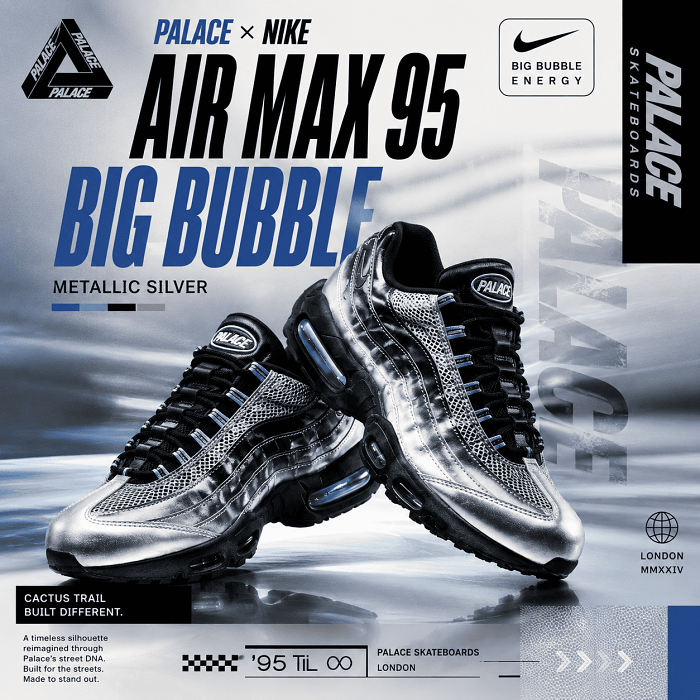 2026 年最強 Air Max 95 聯名 🔥Palace × Nike Air Max 95 Big Bubble
