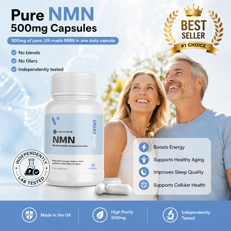 VIVANMN Pure NMN 500mg Nicotinamide Mononucleotide 30 Capsules