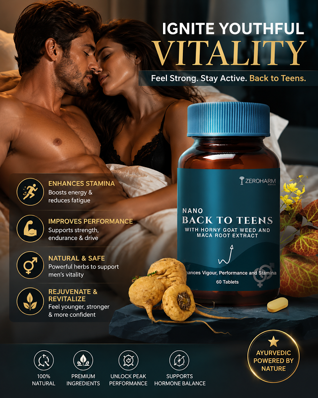 ZeroHarm Back To Teens--Built for Active Men Energy • Strength • Bone Support