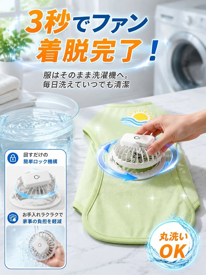 暑い夏でも、ペット用クールベスト、愛犬が快適に過ごせる新感覚の涼しさを体験