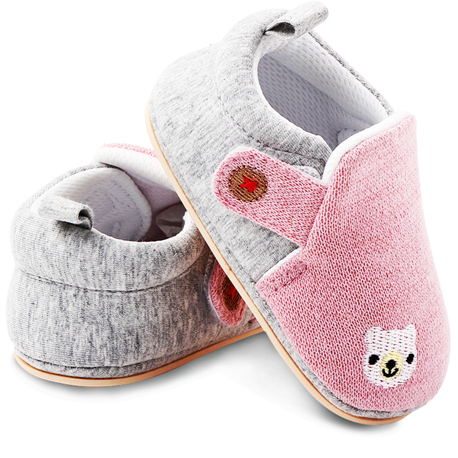 AQIYI Baby Boys Girls First Walking Shoes Toddler Cute Cartoon Sneakers Infant Non-Slip Velcro Shoes