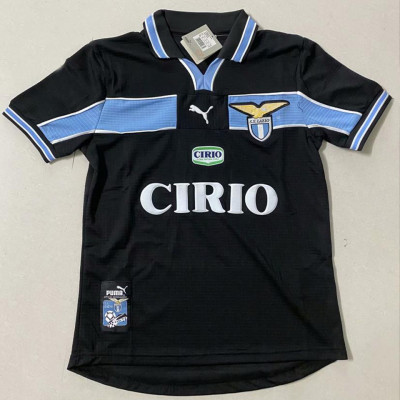 1998/2000 Lazio Away Black Retro Soccer Jersey