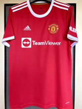 2021/22 M Utd 1:1 Quality Home Red Fans Soccer Jersey