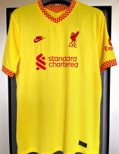 2021/22 LFC 1:1 Quality Away Yellow Fans Soccer Jersey