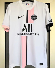 2021/22 PSG 1:1 Quality Away White Fans Soccer Jersey