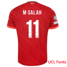 M.SALAH #11 LFC 1:1 Home Fans Jersey 2021/22 (UCL Font 欧冠字体)