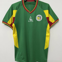 2002 Senegal Home Green Retro Soccer Jersey