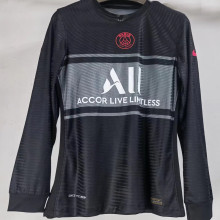 2021/22 PSG Third Black Long Sleeve Player Soccer Jersey
