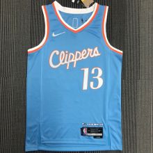 2022 Clippers GEORGE #13 Blue 75 Years NBA Jerseys 75周年