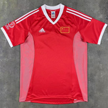 2002 China Home Red Retro Soccer Jersey
