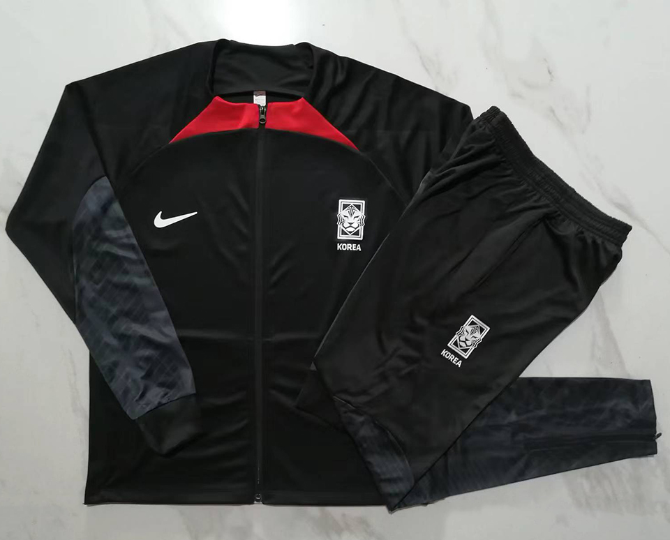 2022 South Korea Black Jacket Tracksuit ( A542)