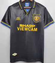 1993-1994 Man Utd Away Black Retro Soccer Jersey