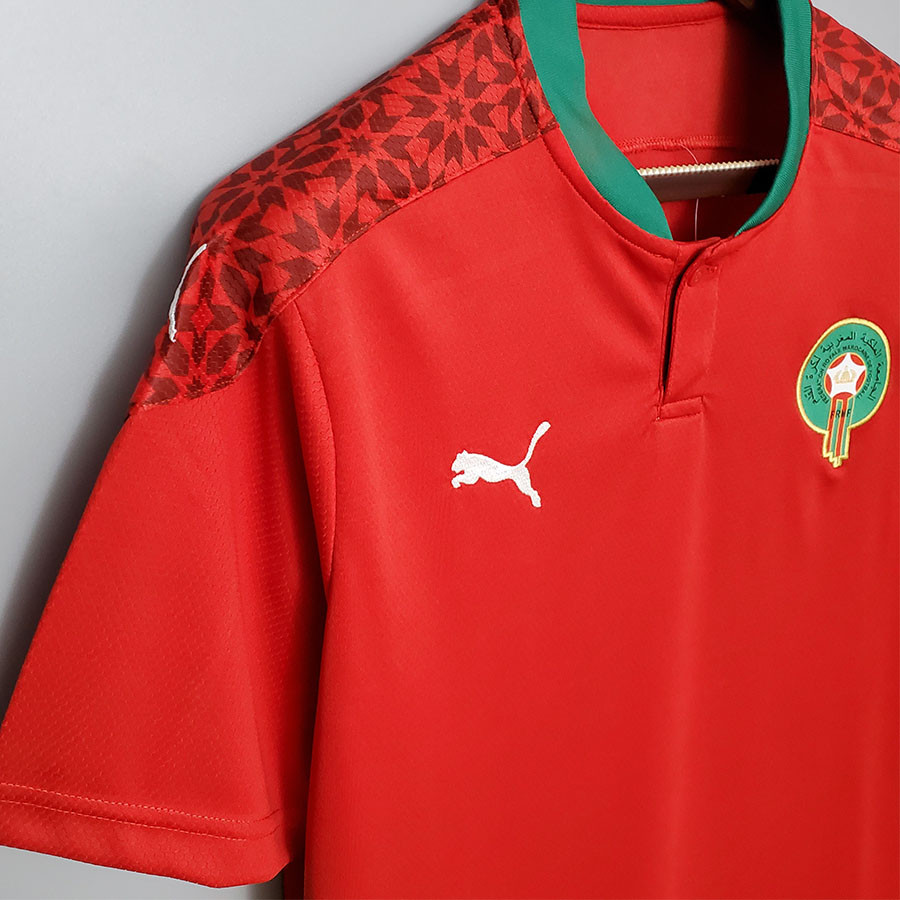 US$ 16.80 - 20-21 Morocco Home Red Fans Soccer Jersey - www.spkits.com