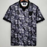 1990 England Away Black Retro Soccer Jersey（带茵宝）