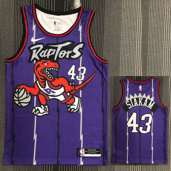 Raptors SIAKAM #43 Purple Retro Top Quality Hot Pressing NBA Jersey