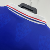 1998 Croatia Away Blue Retro Soccer Jersey