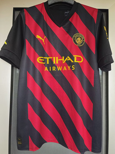 22-23 Man City Away Fans Soccer Jersey