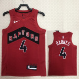 22-23 Raptors BARNES #4 Red Top Quality Hot Pressing NBA Jersey