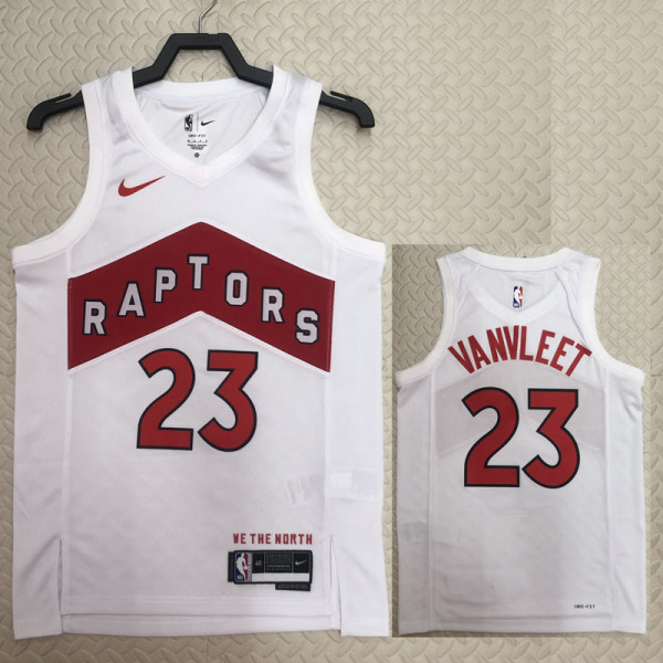 22-23 Raptors VANVLEET #23 White Top Quality Hot Pressing NBA Jersey