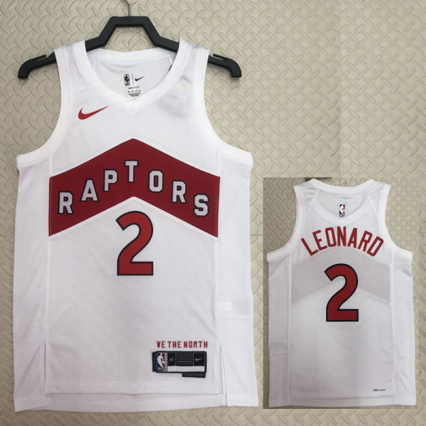 22-23 Raptors LEONARD #2 White Top Quality Hot Pressing NBA Jersey