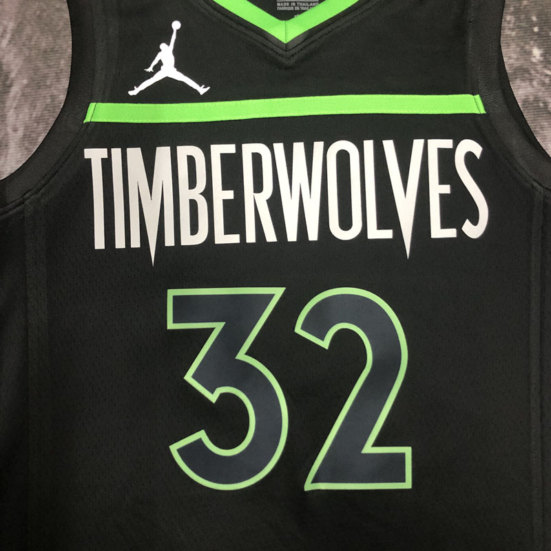 US$ 26.00 - 22-23 TIMBERWOLVES TOWNS #32 Black Top Quality Hot Pressing NBA  Jersey (Trapeze Edition) - m.