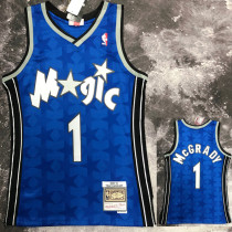 2001 Magic MCGRADY #01 Blue Retro Top Quality Hot Pressing NBA Jersey