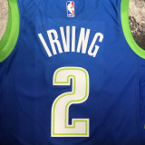 Dallas Mavericks IRVING #2 Black Blue Top Quality Hot Pressing NBA Jersey