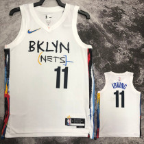 22-23 NETS IRVING #11 White City Edition Top Quality Hot Pressing NBA Jersey