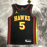 HAWKS MURRAY #5 Black Top Quality Hot Pressing NBA Jersey (Trapeze Edition)