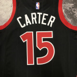 22-23 RAPTORS CARTER #15 Black red Top Quality Hot Pressing NBA Jersey (Trapeze Edition)