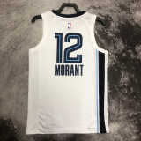 22-23 Grizzlies MORANT #12 White Edition Top Quality Hot Pressing NBA Jersey